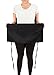 KNG Waitress Apron with 3 Pockets 11 inch Waist Apron - Black, 6 Pack