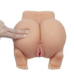Movitip Pussy Ass Male Masturbator Sex Doll, Lifelike Silicone Torso with Vagina Anal,3D Realistic TPE Love Toy with 2 Tight Holes,Soft Ass Adult Women Torso (9X8.7X 4.3Inches)