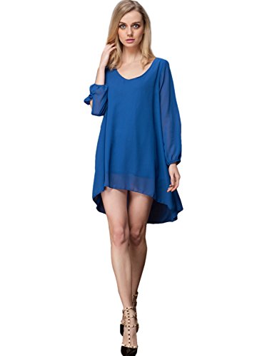 เดรสสายเดี่ยว azbro chiffon relaxed loose B018DTV7RY