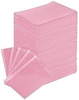 TourKing 125Pcs Pink Disposable Dental Bibs Waterproof Tray Covers Tattoo view 2