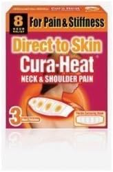 Direct To Skin Cura -heat Neck And Shoulder Pain - Cura Heat 3 Heat Patches 8 Hour Relief by Cura Heat