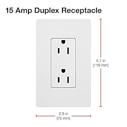 Lutron Claro 15 Amp Duplex Outlet, SCR-15-TP, Taupe