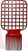 PAPE, Afro & Twist Comb (Red)-Barber Favored, Two in One as it is both an Afro and twisting comb