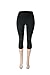 SATINA High Waisted Super Soft Capri Leggings - 20 Colors - Reg & Plus Size (Plus Size, Black)
