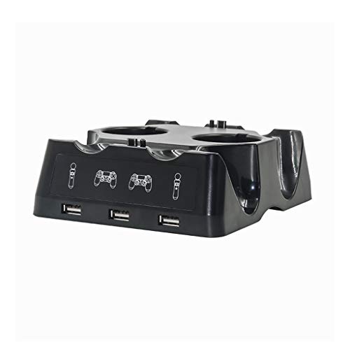 leidersty USB Charging Dock Station for Playstation 4 PS4 Slim Pro PS VR PS Move Accessories,Black