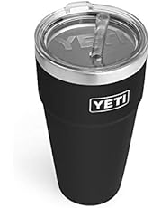 YETI Rambler 26 oz Straw Cup, Vacuum Insulated, Stainless Steel with Straw Lid, Black