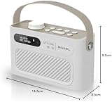 Roxel RDR-40 DAB/DAB+ Portable Radio with Bluetooth Dual Alarm White/Cappuccino view 8