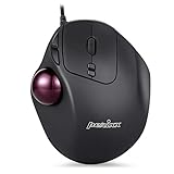 Perixx Perimice-517 Wired Trackball USB Mouse, 7 Button Design, Build-in 1.34 Inch Trackball with Pointing Feature