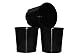 Black Offering, Donation, Ice Buckets, 160 Ounces, Pack 3