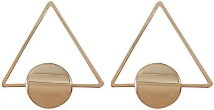 YUELILI Simple Geometric Triangle and Circular Design Earrings Woman