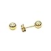 IcedTime 14k Yellow Gold Ball Stud Earrings pushback 3 4 5 6 7 8 10 12 IcedTime 14 MM (3 Millimeters)