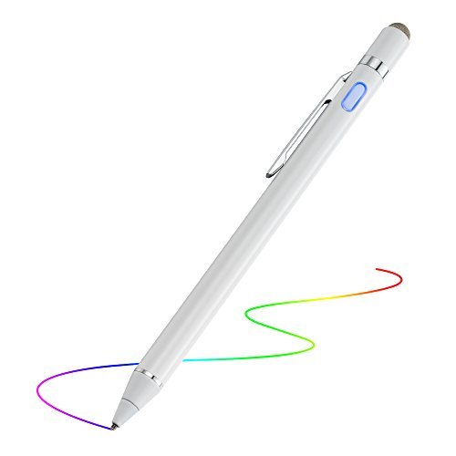 evach Elektronische Stylus Digital Pen mit 1,5 mm Ultra feine Spitze für iPad iPhone Samsung Tablets, Arbeit bei IOS und Android Kapazitive Touchscreen, Good bei Zeichnen und Schreiben, weiß.