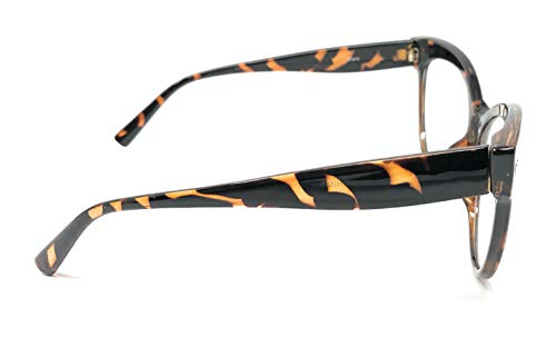 WebDeals - Cateye or High Pointed Eyeglasses or Sunglasses Vintage Inspired Fashion...... (High Point, Tortoise Brown/Clear)