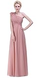 BISLU Flowers One Shoulder Long Prom Evening Party Bridesmaids Dress
