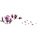 Coromose Fresh Magnolia Flower Decal Removable PVC Wall Sticker Home Decor