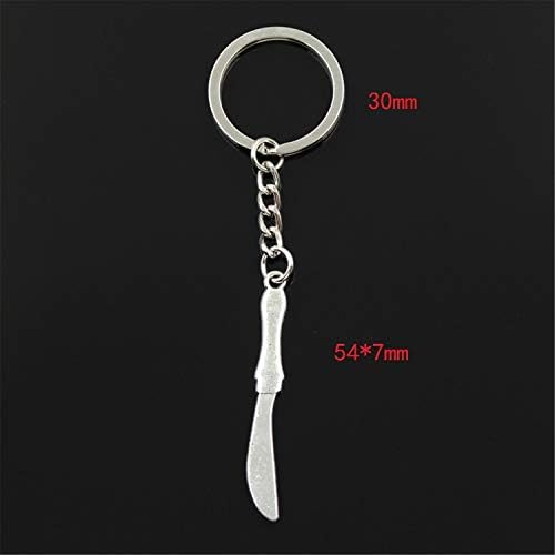 Couples Keychains - Fashion Men 30mm Diy Holder Chain Vintage Scalpel Knife 54x7mm Silver Pendant Gift