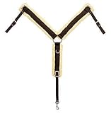 Weaver Fleece Lined Breast Collar - Size:Horse Color:Black Webbing/Black Fleece