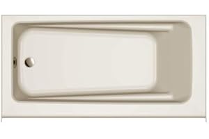 Jacuzzi Signature 60" Acrylic Soaking Bathtub for Alcove Installation with Left Drain, Oyster