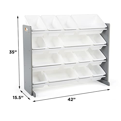 Humble Crew Supersized Wood Toy Storage Organizer, Extra Large, Grey