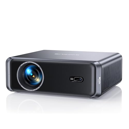 4K Projector [Netflix Compatible]1000ANSI Auto Focus/Keystone Projector 4K Smart TV, WiFi6 Two-way Bluetooth5.3 Portable Video Projector 1080p Native with HDMI ARC/CEC Home Cinema/Outdoor Black