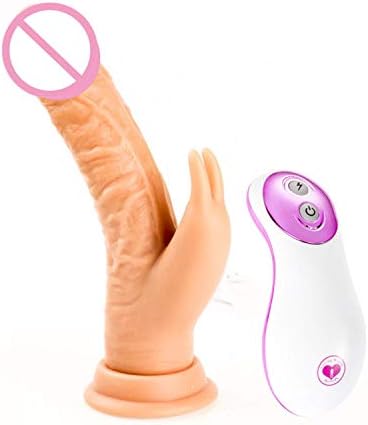 KDWOA Shirt Recharge 8 Model Vibrating and Rocking Strong Suction Cup Silicone Vibbrantor R-éalistic Ears Stimulating Women C'litoris,Small Size