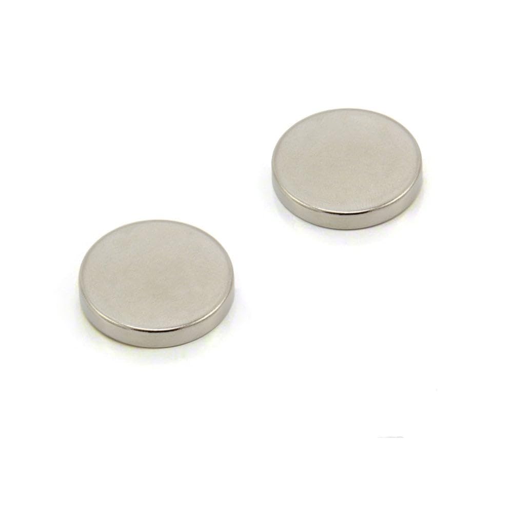 N42 Neodymium Magnet for Arts, Crafts, Model Making, DIY, Hobbies, Office, and Home - 24mm dia x 4mm thick - 7.2kg Pull - Pack of 2