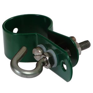 Clamp for Mesh-Bracing Rods Galvanised Plastic-Coated Green โ image 1
