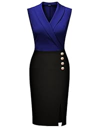 MissMay, vestido estilo lápiz de encaje para fiestas, sin mangas, para mujer