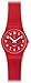 Swatch LR124 bitter cranberry red dial red silicone strap women watch NEW