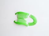 Interlocking Banana Combs Hair Clip French Side Comb Holder 80's 90's Soft and Bendable Plastic Updo Hair Clip (Lime Green)