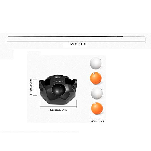 decwang Paddle Tennis Training Equipment Rebound Robot, Table Tennis Rebound Trainer, Fixed Shaft Rapid Backbound Machine for Ping Pong Ball Training, Including 4 Pcs Balls - Thumbnail 5