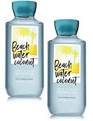 Bath and Body Works 2 Pack Beach Water Coconut Shower Gel 10 Oz.
