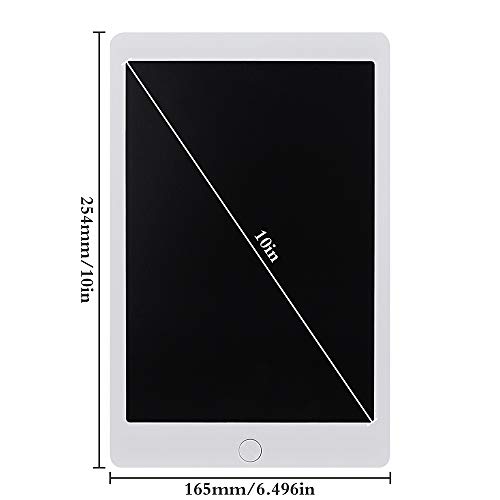Coxtnbio 10 inch LCD Writing Tablet, Doodle Board Digital Graphics Tablet Kids Drawing Board with Lock & Stylus & Erase Button | Harmless to Eyes | Great for Kids (Pure White)