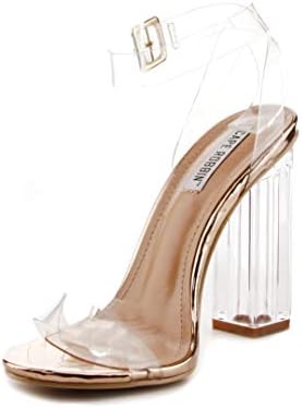 Lucite Clear Strappy Block 