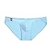 Mens Pouch Underwear Low Rise Sexy Swimwear Bikinis Light Blue Size L