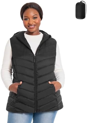 HHE Plus Size Women Puffer Vest 1X-6X Lightweight Packable Quilted