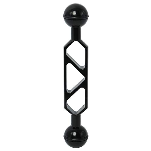 Amarine Made 2 Pack of 5 Double 1" Ball Aluminum Arm for Connecting Strobe/Video Light to Underwater Housing