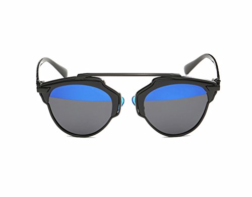 GAMT New Fashion Cateye Polarized Sunglasses For Women Classic Style (black frame blue-black lens)