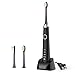 KUNSTWORKER Electric Toothbrush Rechargeable Sonic Toothbrush With Replacement Heads 4 Brushing Modes 38000 Power Achieve Whiter Healthier Teeth WaterProof IPX7- Black