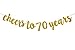 FECEDY Gold Glitter Cheers to 70 Years Banner for 70th Birthday Party Decorations