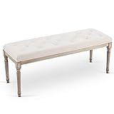 VONLUCE Extra-Long French Vintage Bench with Padded