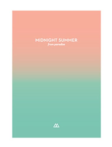 Midnight Summer Undated Planner with Happy New year Coloring postcard (PEACH-MINT GRADATION)