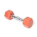 CAP Barbell Color Coated Single PVC Hex Dumbbell, Orange, 5 lb.