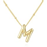 M MOOHAM Dainty Gold Layered Necklace Set - Hexagon Initial Pendant, 14K Gold Over Brass, Gift For Women & Teens - View #6