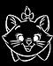 LLI Aristocats Marie | Decal Vinyl Sticker | Cars Trucks Laptop | White | 5.5 x 5 in | LLI1045