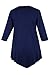 Curvylicious Women's Plus Size 3/4 Sleeve Round Neck Tunic Top