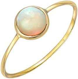14K Yellow Gold Opal Fireburst Ring