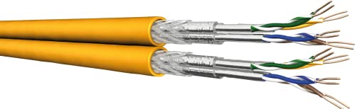 Draka UC1200 HS23 C7A S/FT - Cable de datos dúplex AWG22 (cat. 7A), color amarillo