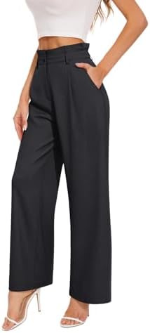 GORGLITTER Women's Dress Pants Low Rise Wide Leg Trousers Business Casual Work Dressy Low Waisted Straight Slacks Pants Black X-Small at Amazon Women's Clothing store GORGLITTER Women's Dress Pants Low Rise Wide Leg Trousers Business Casual Work Dressy Low Waisted Straight Slacks Pants Black X-Small at Amazon Women's Clothing store