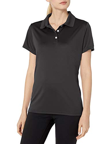 Hanes Sport Women's Cool DRI Performance Polo,Black,XXX-Large